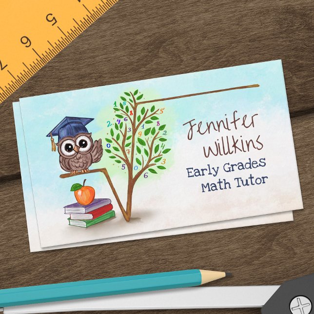 Private Math Tutor - Early grades, elementary Business Card (Creator Uploaded)