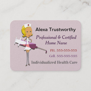 Private Nurse Professional Rosebud Colour Large Business Card