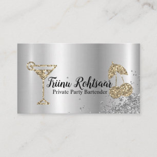 Private Party Bartender Bar Catering Drinks Business Card