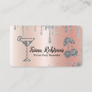 Private Party Bartender Business Card