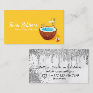 Private Party Bartender Business Card
