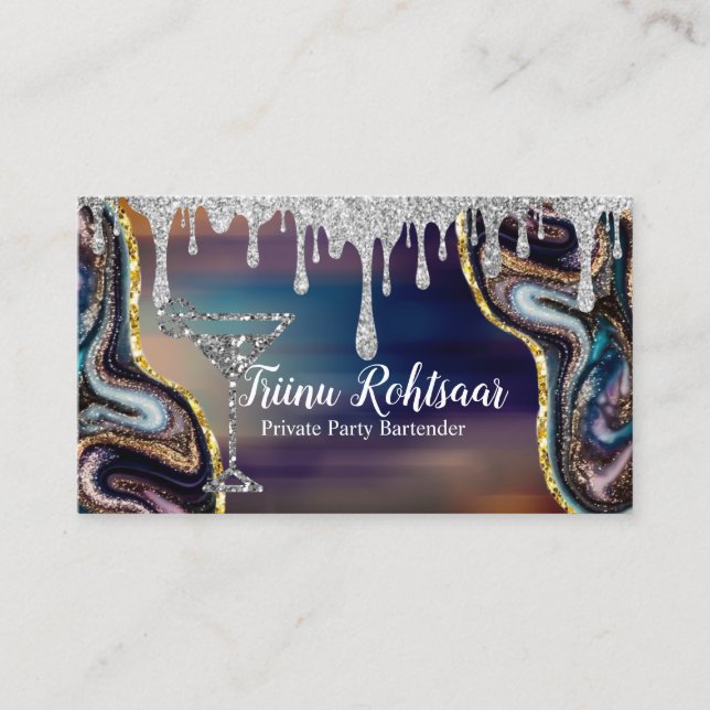 Private Party Bartender Business Card (Front)