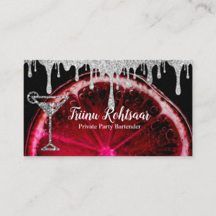 Private Party Bartender Business Card