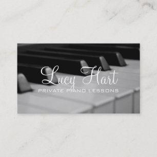 Private Piano Lessons, Music Instructor Business Card