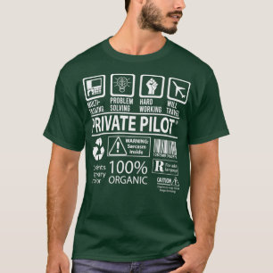 Private Pilot MultiTasking Certified Job Gift Item T-Shirt