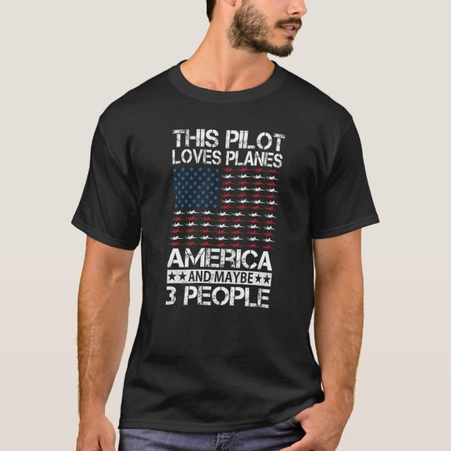 Private Pilot USA Commercial Passenger Avgeek Avia T-Shirt (Front)