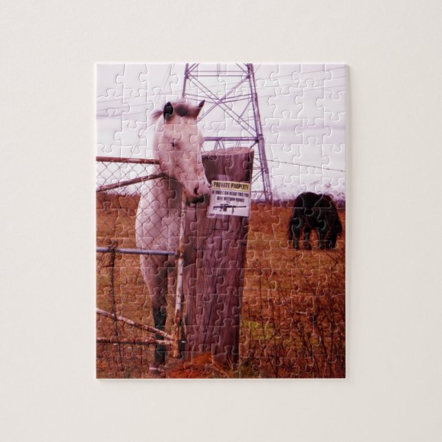 Private Property lavender Horse Jigsaw Puzzle (Vertical)