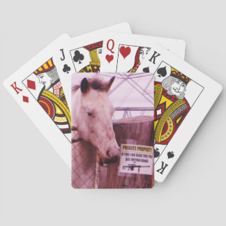 Private Property lavender Horse Playing Cards