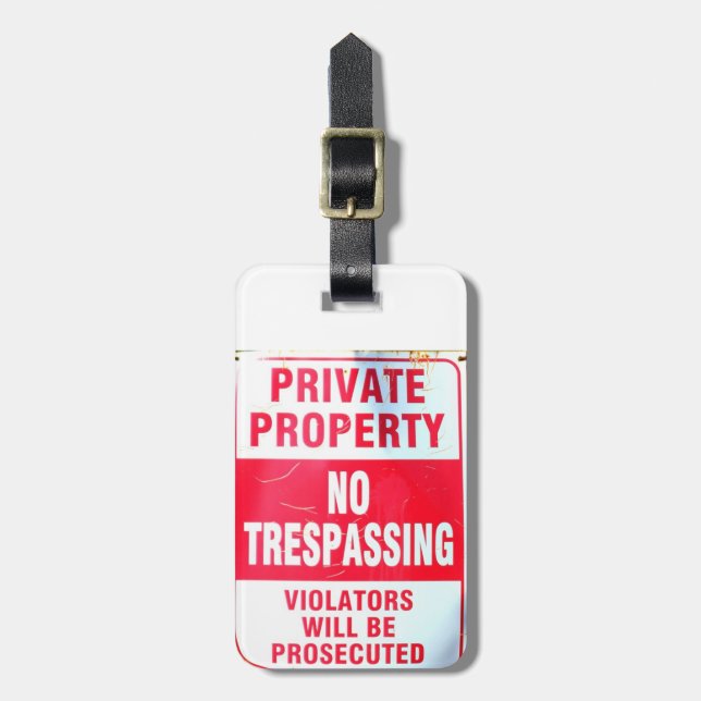 private property tag (Front Vertical)