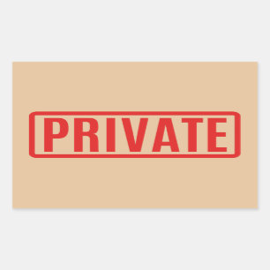 Private Rectangular Sticker