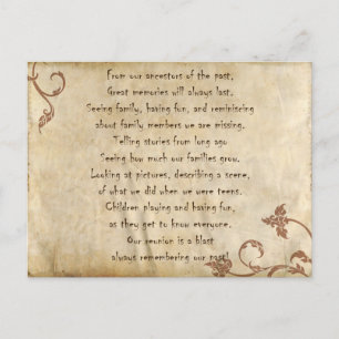 Private reunion card