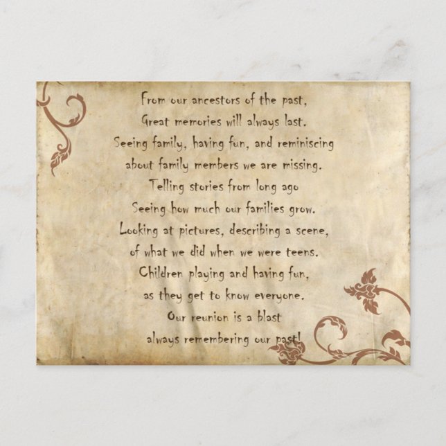 Private reunion card (Front)