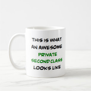 private second class, awesome coffee mug