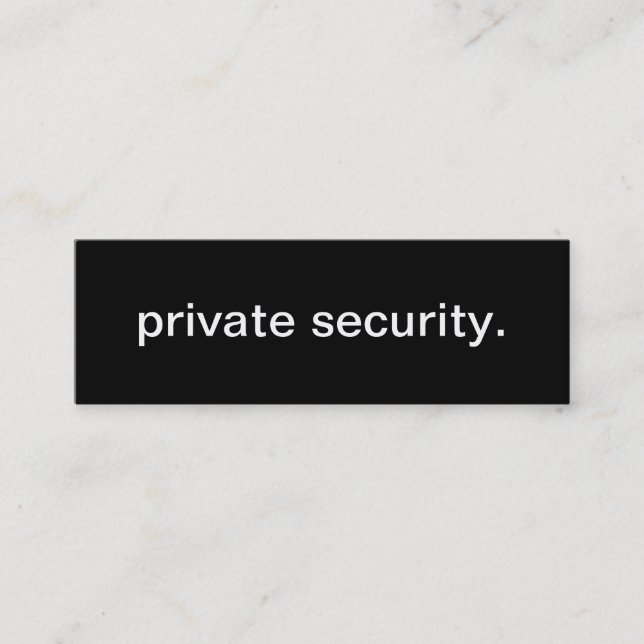 Private Security Business Card (Front)