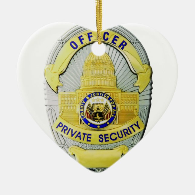 Private Security Ceramic Tree Decoration (Front)