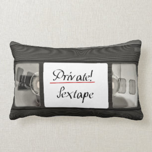 Private sextape! Naughty VHS tape retro design Lumbar Cushion