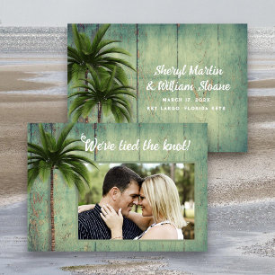 Private Wedding Palm Trees Photo Announcement