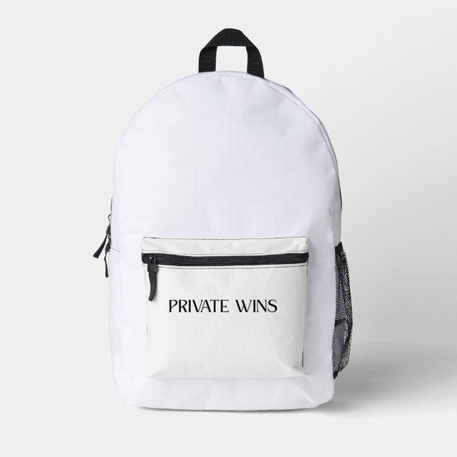 Private Wins Executive Messenger  Printed Backpack (Front)
