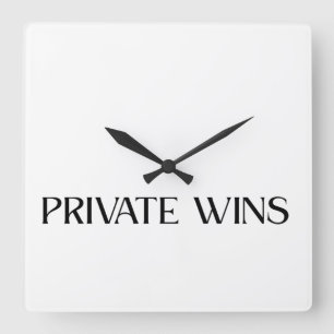 Private Wins Modern Acrylic Wall Clock