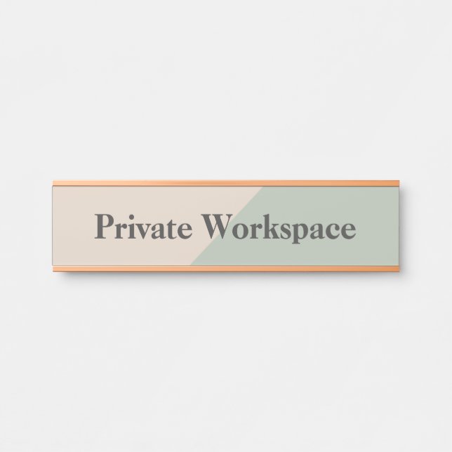 Private Workspace Office Boundary Door Sign (Front)