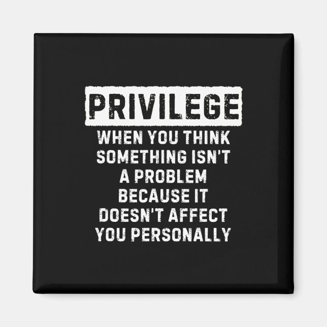 Privilege Explained Black Lives Problem Black Hist Magnet (Front)