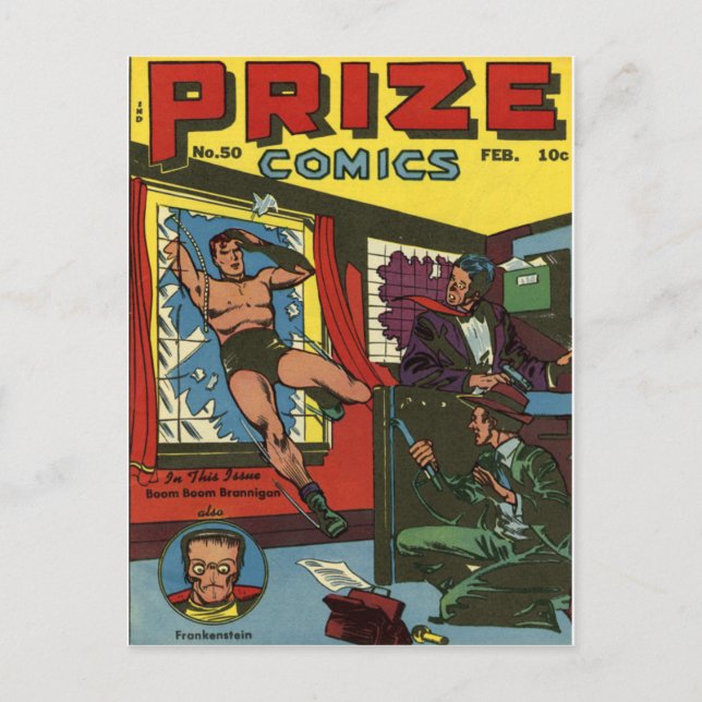 PRIZE COMICS Cool Vintage Comic Book Cover Art Postcard (Front)