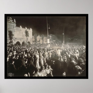 Prize Fight Boxing Photo 1907 Poster