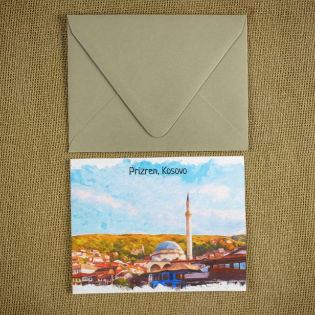 Prizren Kosovo sinan pasha mosque Postcard (cool prizren kosovo travel postcard)