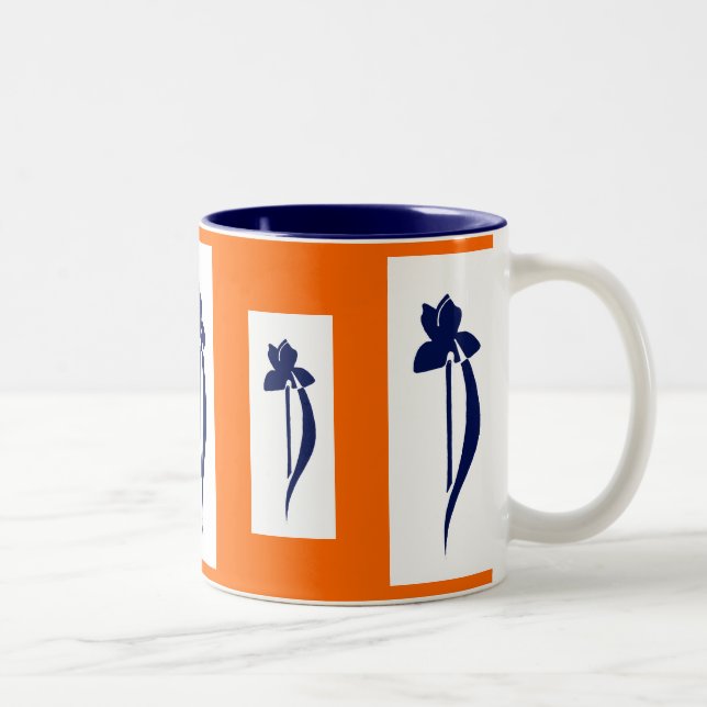 PRLimages OrangeNavy Iris Mug (Right)