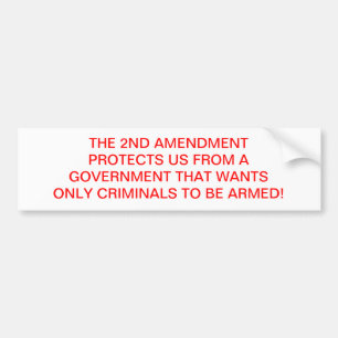 PRO 2ND AMENDMENT BUMPER STICKER
