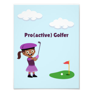 Pro(active) Golfer wall art for toddler girls