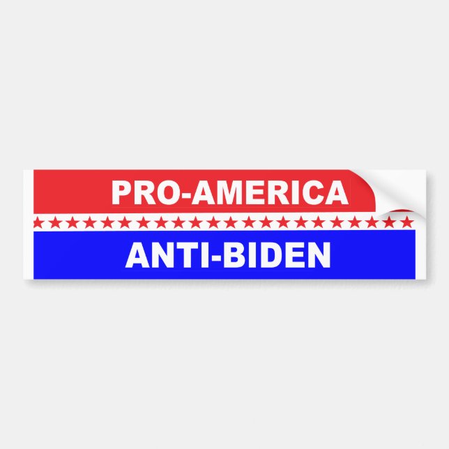 Pro-America Anti-Biden Bumper Sticker (Front)