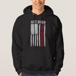 Pro America Anti Biden Flag USA Impeach Joe Biden Hoodie