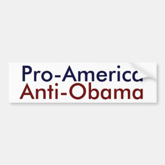 Pro-America, Anti-Obama Bumper Sticker
