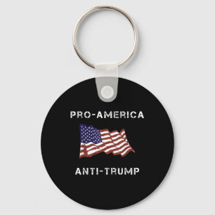 Pro-america Anti-trump American Usa Flag  Key Ring