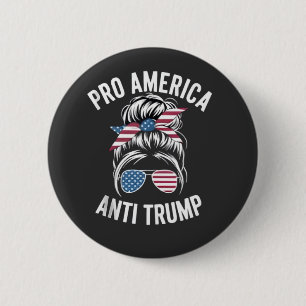 Pro-America Anti-Trump American USA Flag Resist 6 Cm Round Badge