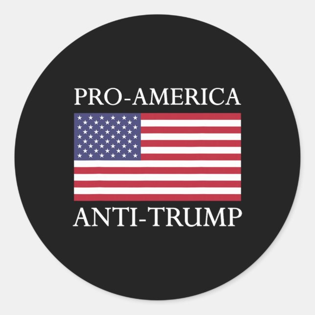 Pro-america Anti-trump - American Usa Flag Resist  Classic Round Sticker (Front)