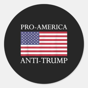 Pro-america Anti-trump - American Usa Flag Resist Classic Round Sticker