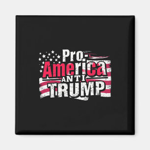 Pro-america Anti-trump - American Usa Flag Resist Magnet