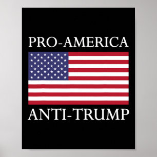 Pro-america Anti-trump - American Usa Flag Resist  Poster