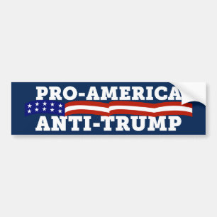 Pro-America Anti-Trump Bumper Sticker