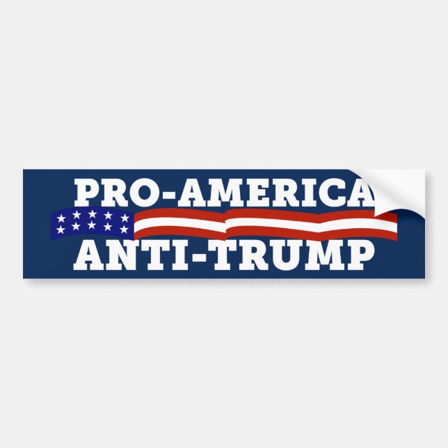 Pro-America Anti-Trump Bumper Sticker (Front)