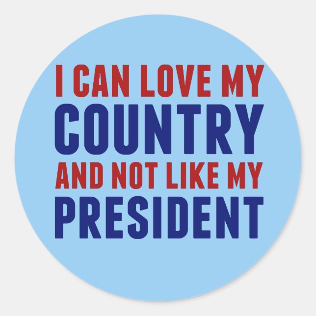 Pro America Anti Trump Classic Round Sticker (Front)