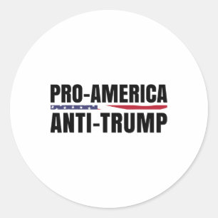 Pro-america Anti-trump Flag Classic Round Sticker
