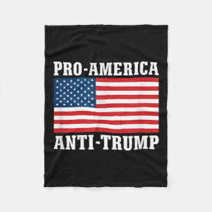 Pro-america Anti-trump Fleece Blanket