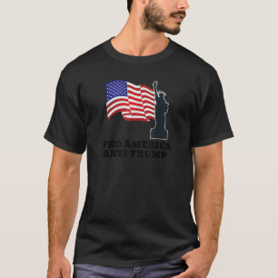 Pro America Anti Trump Patriotic American Flag Gif T-Shirt