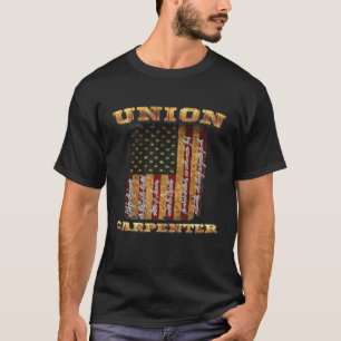 Pro american workers union proud carpenter usa fla T-Shirt