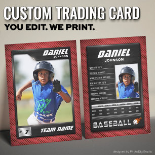 PRO Baseball Card with Stats Player Trading Card