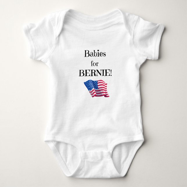 Pro Bernie message from babies! Baby Bodysuit (Front)