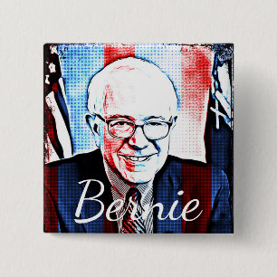 Pro Bernie Sanders Support Digital Art Button
